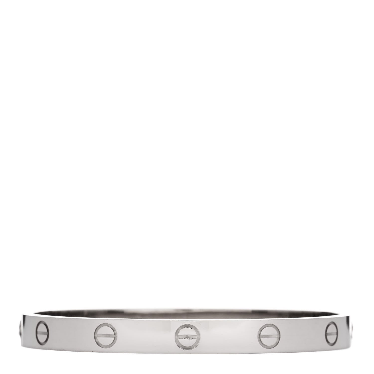 Cartier 18K White Gold LOVE Bracelet 17 1 of 8