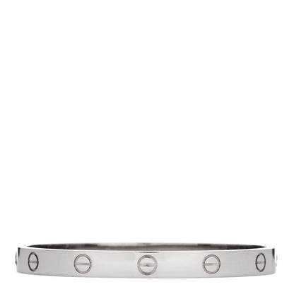 Cartier 18K White Gold LOVE Bracelet 17 1 of 8