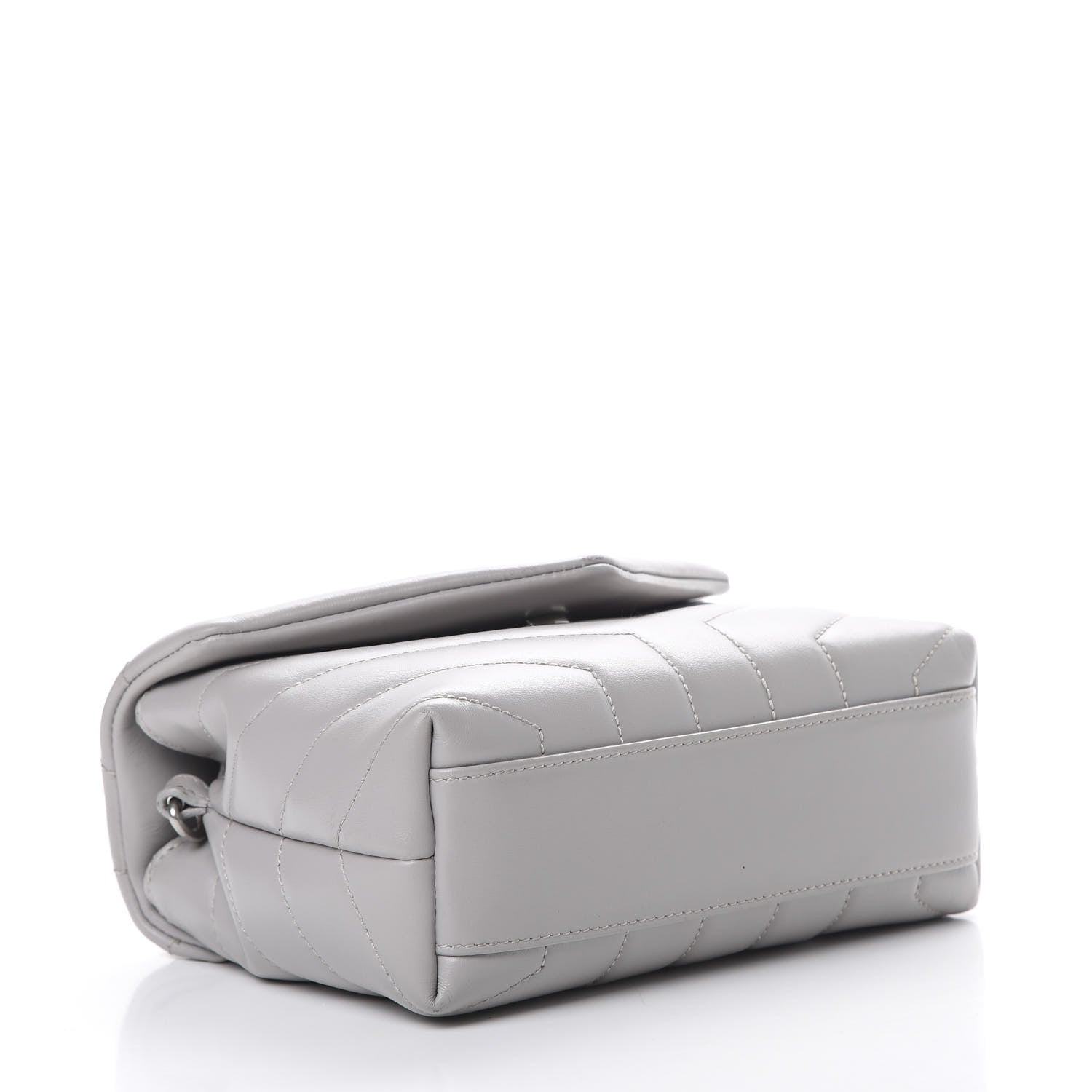 Saint Laurent Calfskin Y Quilted Monogram Toy Loulou Satchel Granite 3 of 15