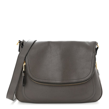 Tom Ford Pebbled Calfskin Medium Jennifer Graphite 1 of 17