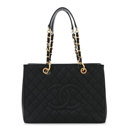 Chanel Caviar Quilted Grand Shopping Tote GST Black 1 of 10