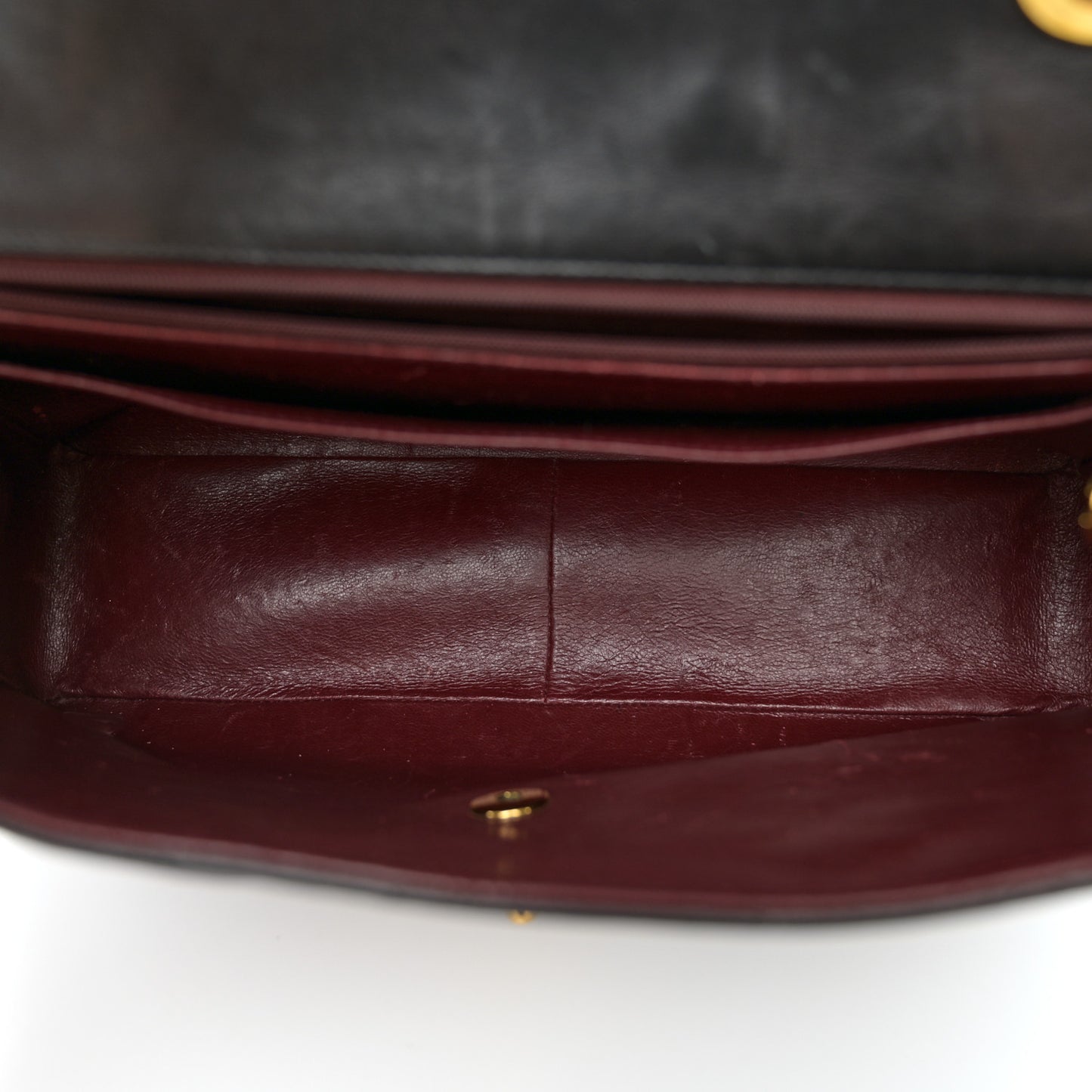 Lambskin Quilted XL Jumbo Single Flap Black