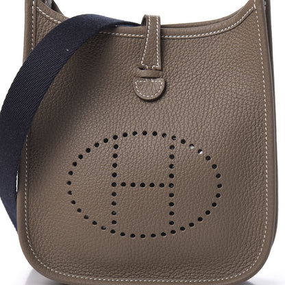 Hermes Taurillon Clemence Amazone Evelyne TPM Etoupe Bleu Indigo 10 of 11