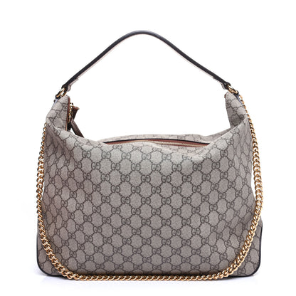 Gucci GG Supreme Monogram Large Linea A Hobo Light Brown 1 of 15