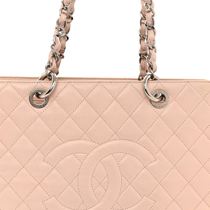 Chanel Caviar Quilted Grand Shopping Tote GST Light Pink 9 of 13