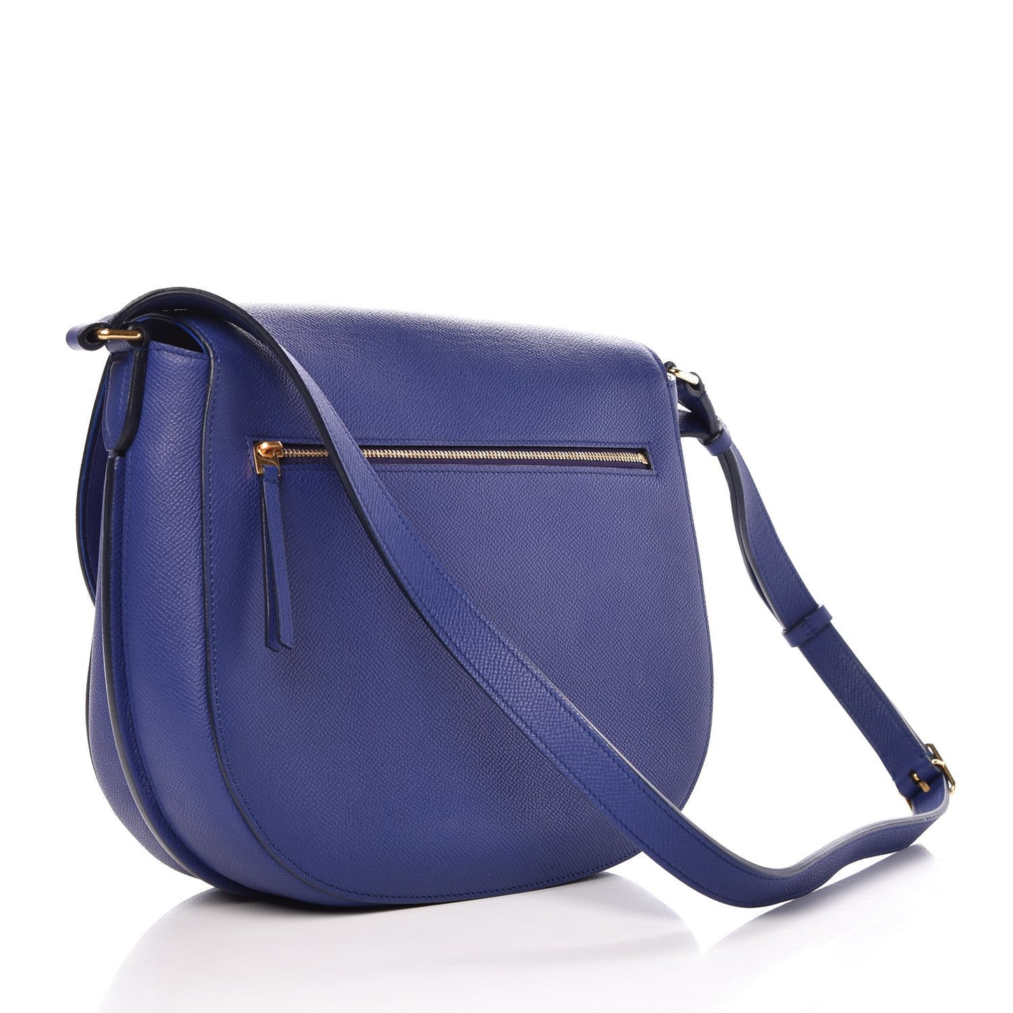 Grained Calfskin Medium Trotteur Indigo