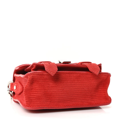 Proenza Schouler Suede Corduroy Micro PS1 Satchel Red 4 of 9