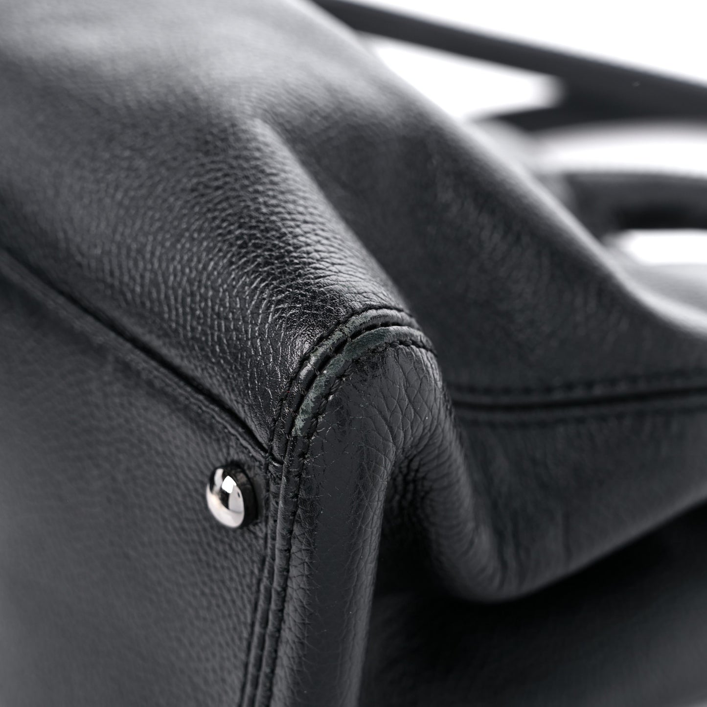 Calfskin Mademoiselle Lock Cerf Shopper Tote Black