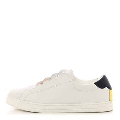 Fendi Vitello Rockoclick Slip On Sneakers 36 White Multicolor 1 of 11