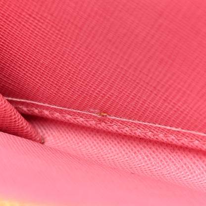 Prada Saffiano Metal Zip Around Wallet Begonia 8 of 10