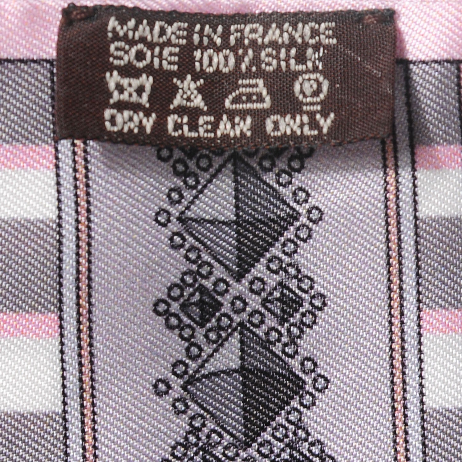 Hermes Silk Colliers de Chiens Twilly Rose Pale Gris Beige 5 of 6