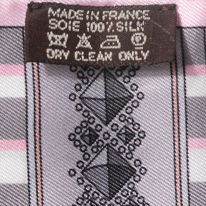 Hermes Silk Colliers de Chiens Twilly Rose Pale Gris Beige 5 of 6