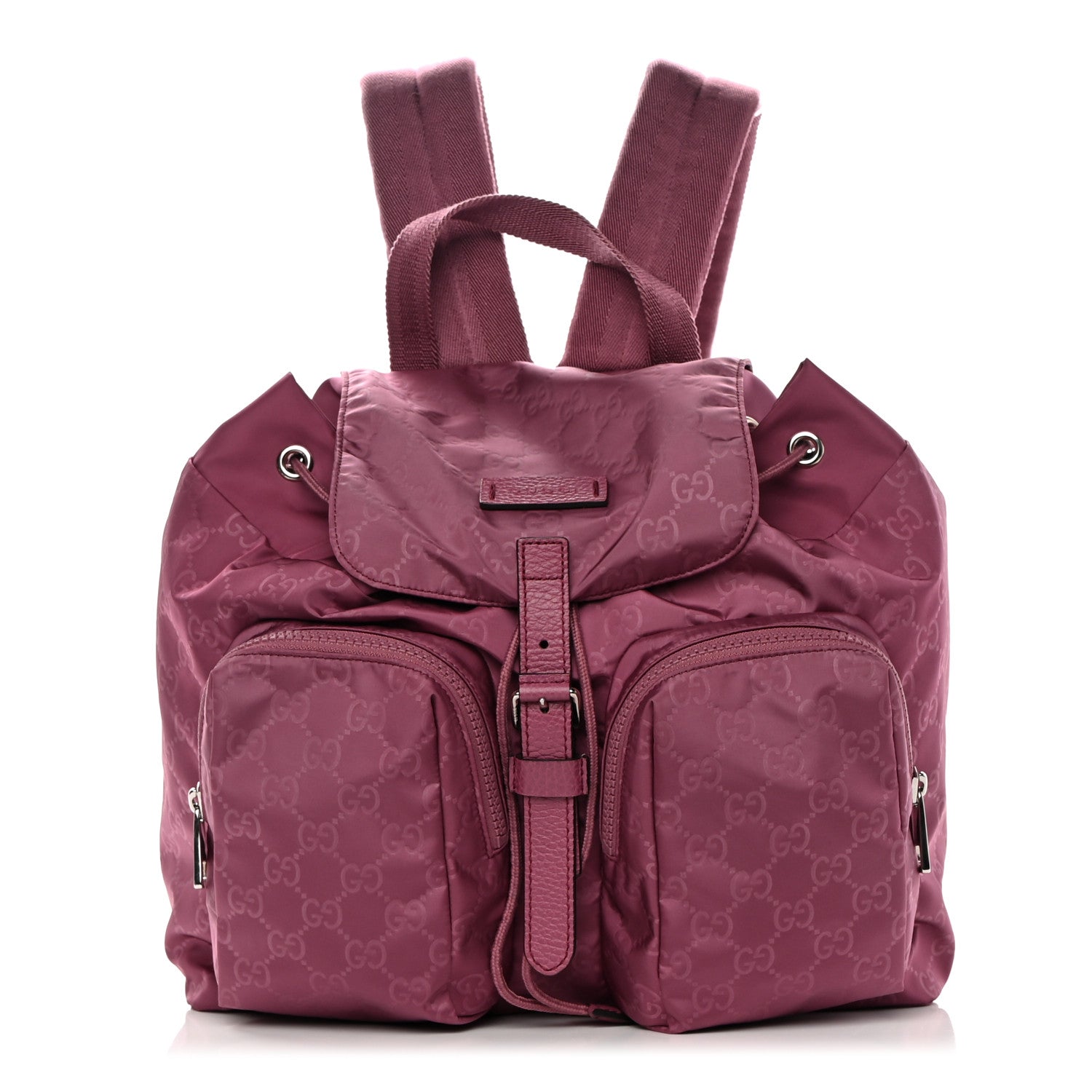 Gucci Nylon Monogram Small Single Buckle Backpack Pink 1 of 10