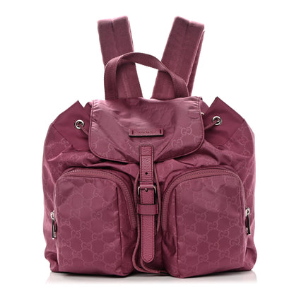 Gucci Nylon Monogram Small Single Buckle Backpack Pink 1 of 10