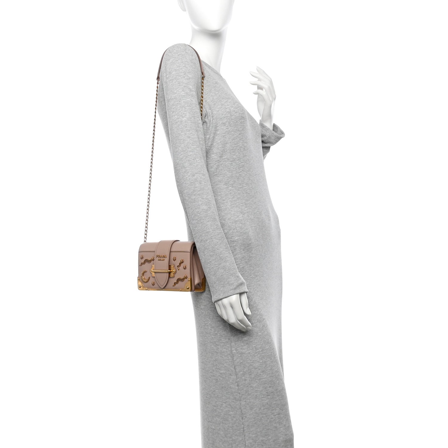 Prada City Calf Saffiano Astrology Cahier Bag Cipria 3 of 17
