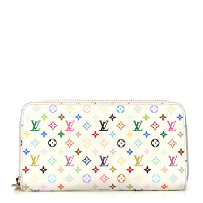 Louis Vuitton Monogram Multicolor Zippy Wallet White Litchi 1 of 12
