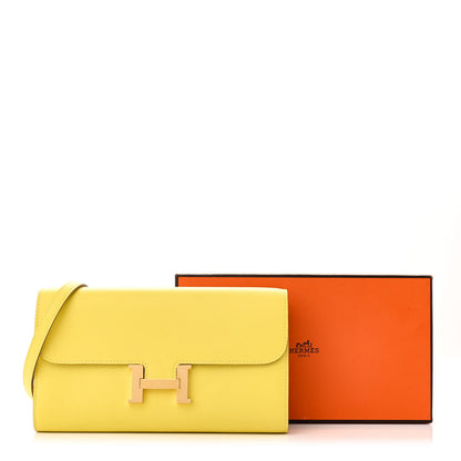 Hermes Evercolor Constance Wallet To Go Lime 11 of 11
