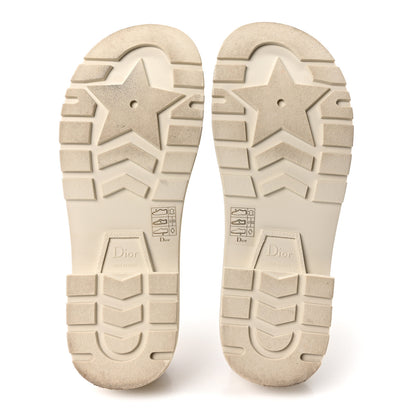 Christian Dior Calfskin Diorquake Buckled Lug Sole 15mm Sandals 38 White 6 of 9