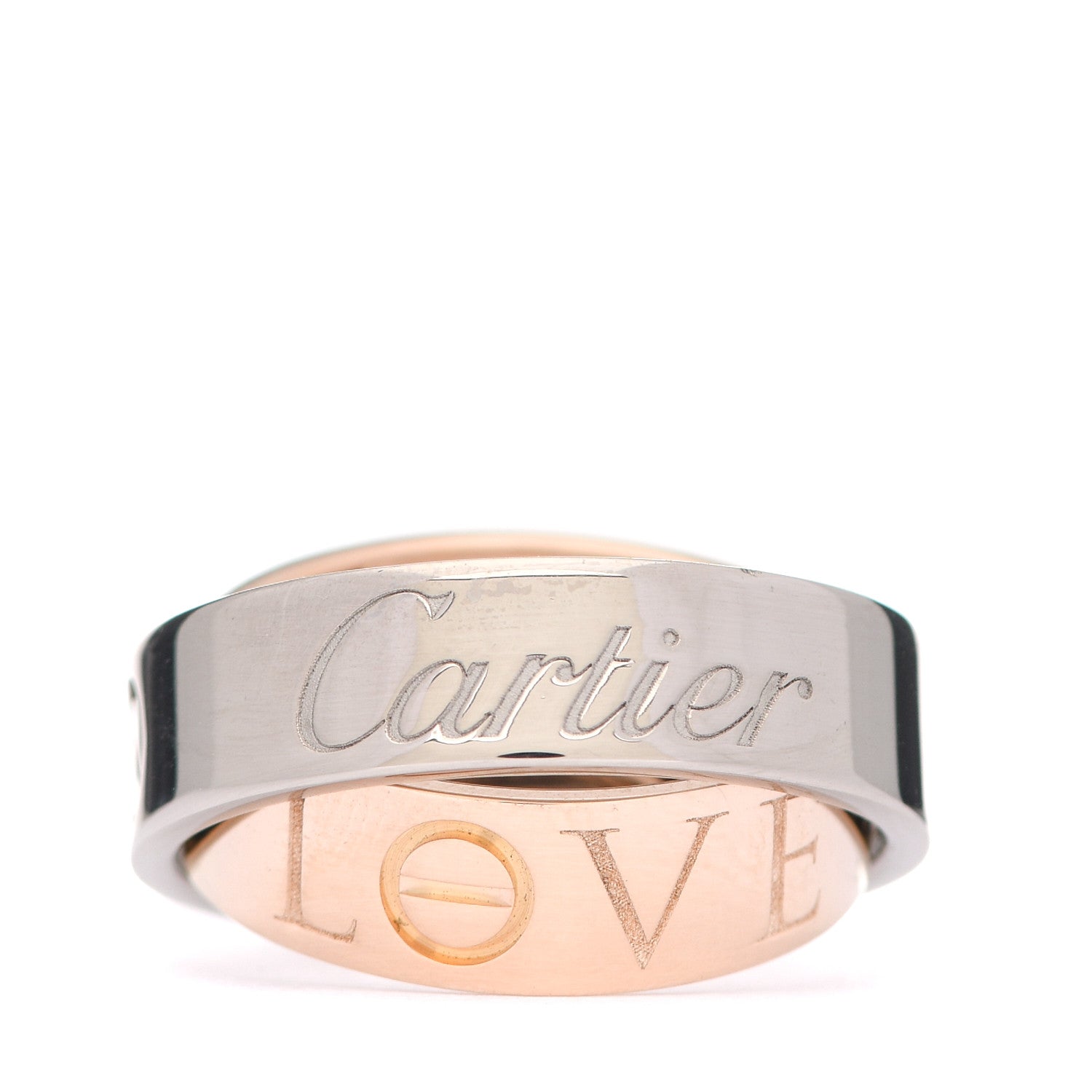Cartier 18K White Pink Gold 5.5mm Astro LOVE Ring 48 4.5 3 of 6