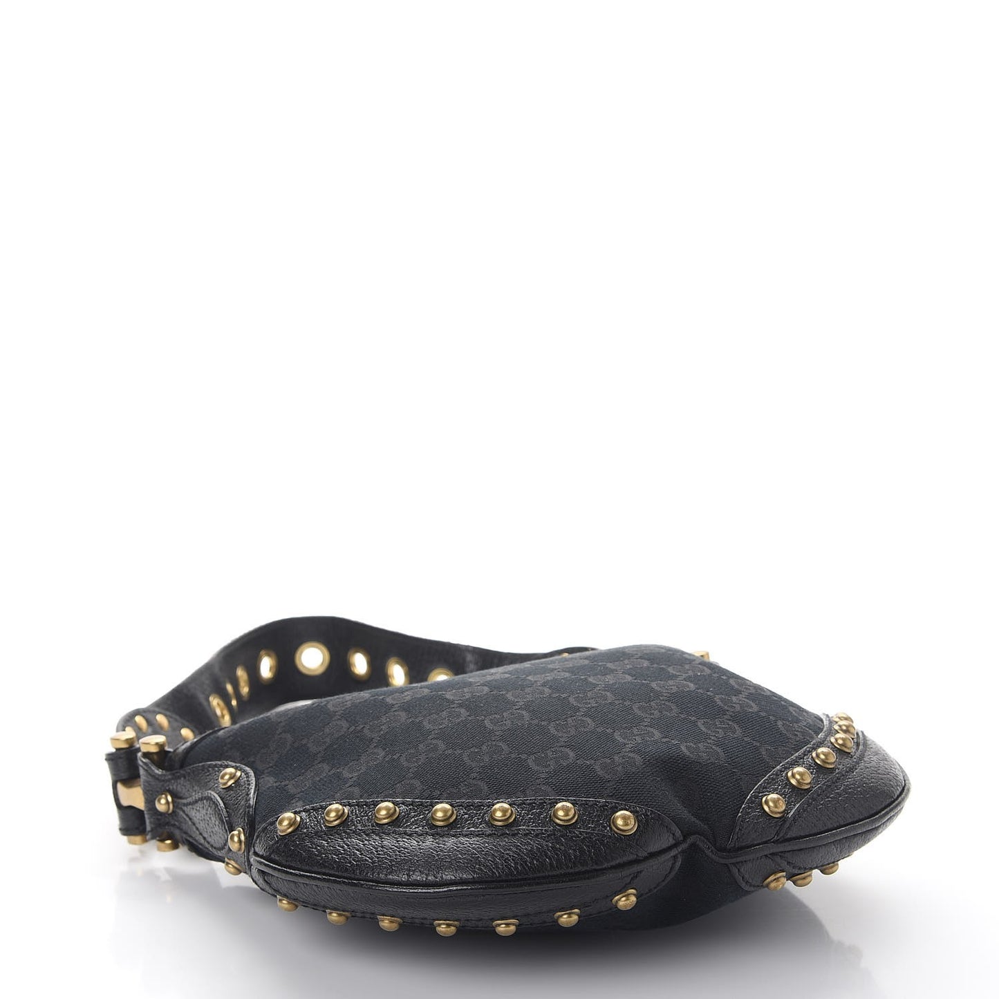 Monogram Studded Small Pelham Shoulder Bag Black