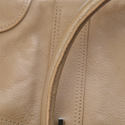 Burberry Grainy Calfskin Top Handle Bag Beige 8 of 19