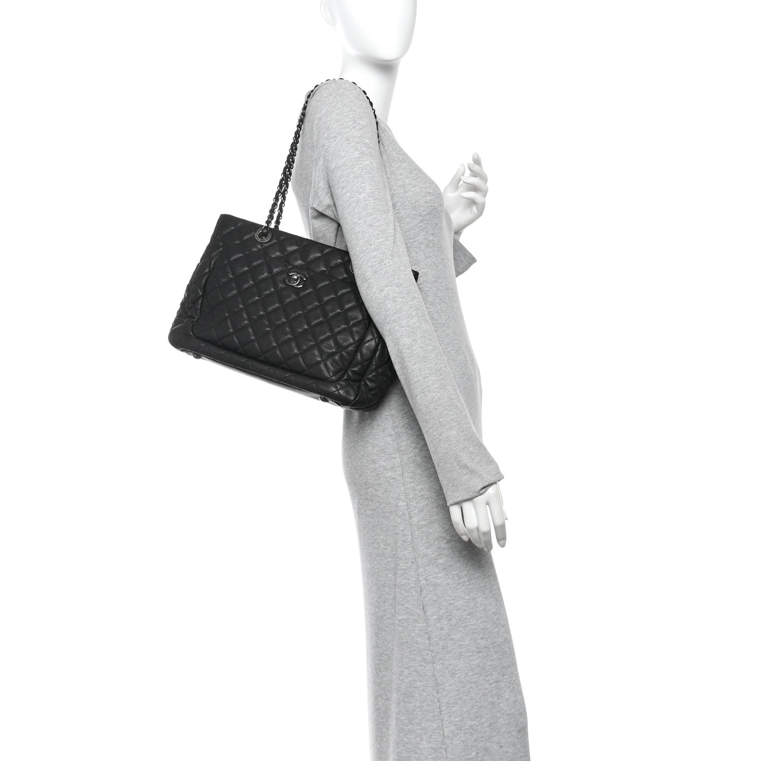 Chanel Caviar Quilted Shopping Tote Black 2 of 10
