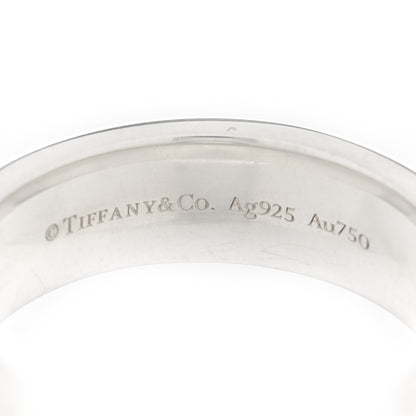 Tiffany Sterling Silver 18K Rose Gold Tiffany T Wide Ring 54 6.75 4 of 4