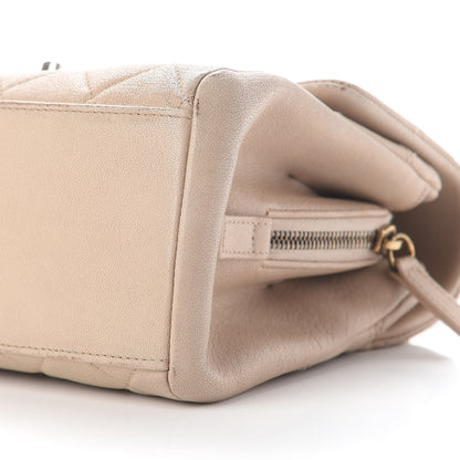 Chanel Shiny Sheepskin Quilted Small Trapezio Flap Beige 8 of 12