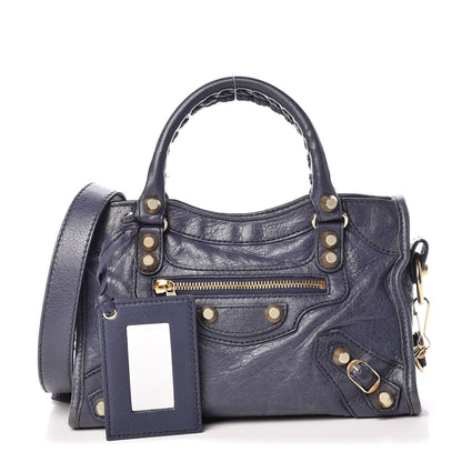 Balenciaga Agneau Giant 12 Gold Hardware Mini City Gris Chartreux 1 of 14