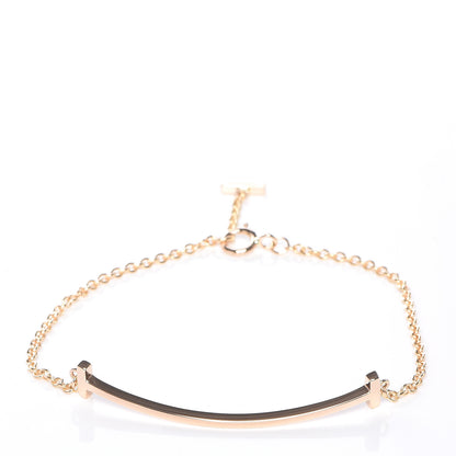 Tiffany 18K Rose Gold T Smile Bracelet 1 of 7