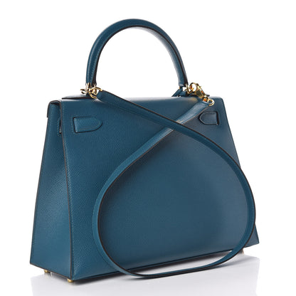 Hermes Epsom Kelly Sellier 28 Vert Bosphore 3 of 36