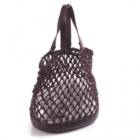 Leather Net Beach Tote
