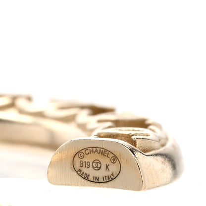 Chanel CC Hoop Earrings Gold 3 of 4