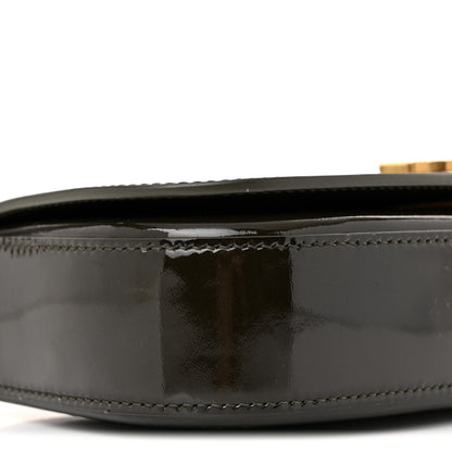 Saint Laurent Patent Calfskin Mini Voltaire Shoulder Bag Dark Vineyard Green 9 of 11