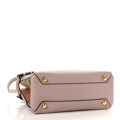 Burberry Grainy Calfskin House Check Small Banner Tote Pale Orchid 4 of 8