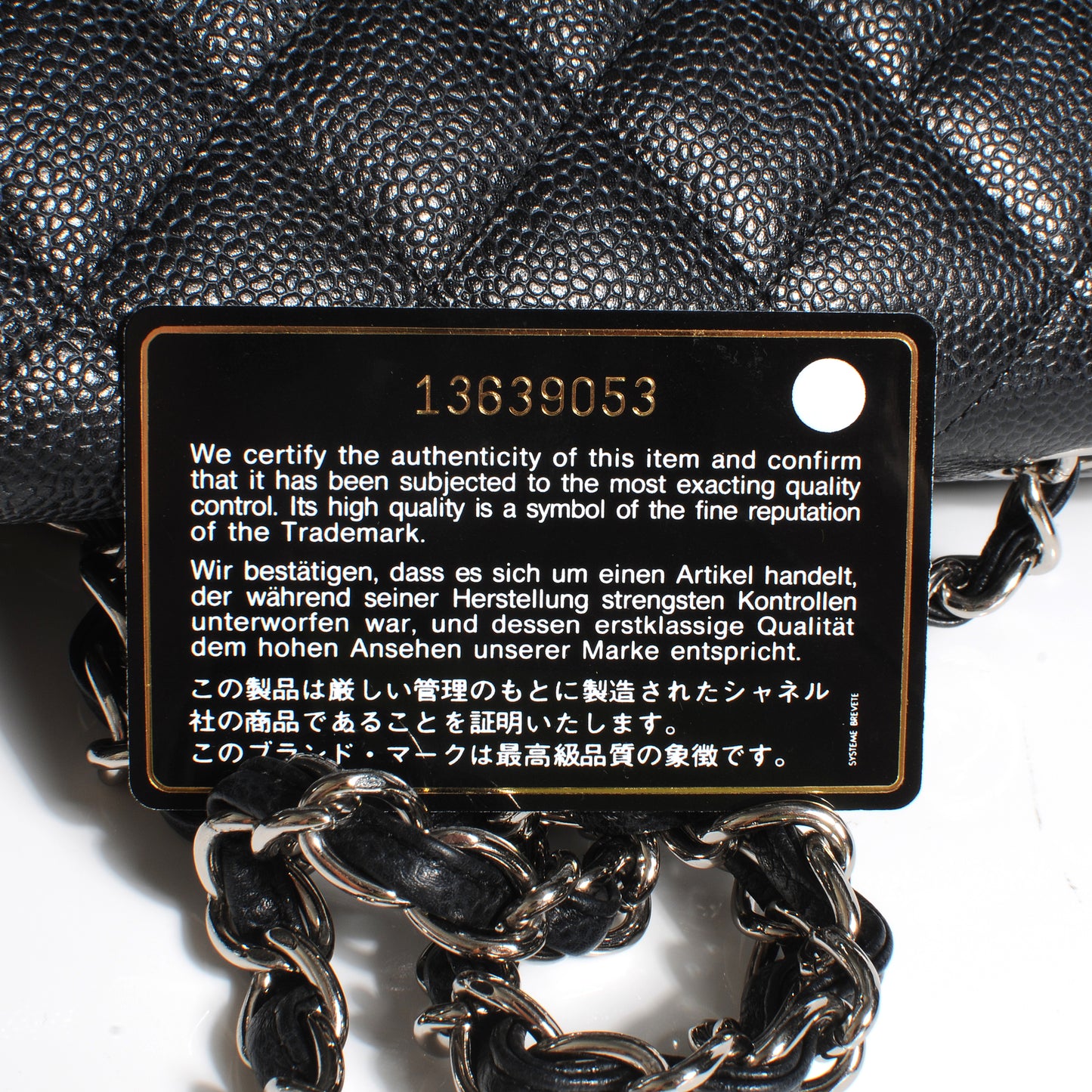 Caviar Jumbo Single Flap Black