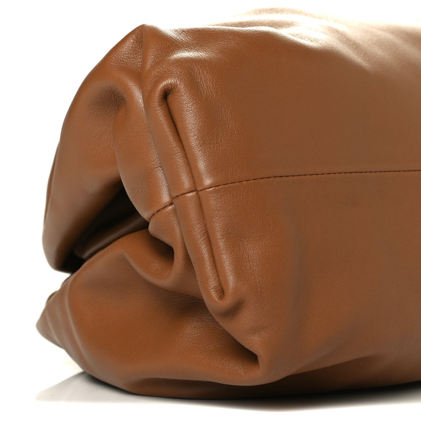 Smooth Butter Calf The Pouch Oversized Clutch Cammello