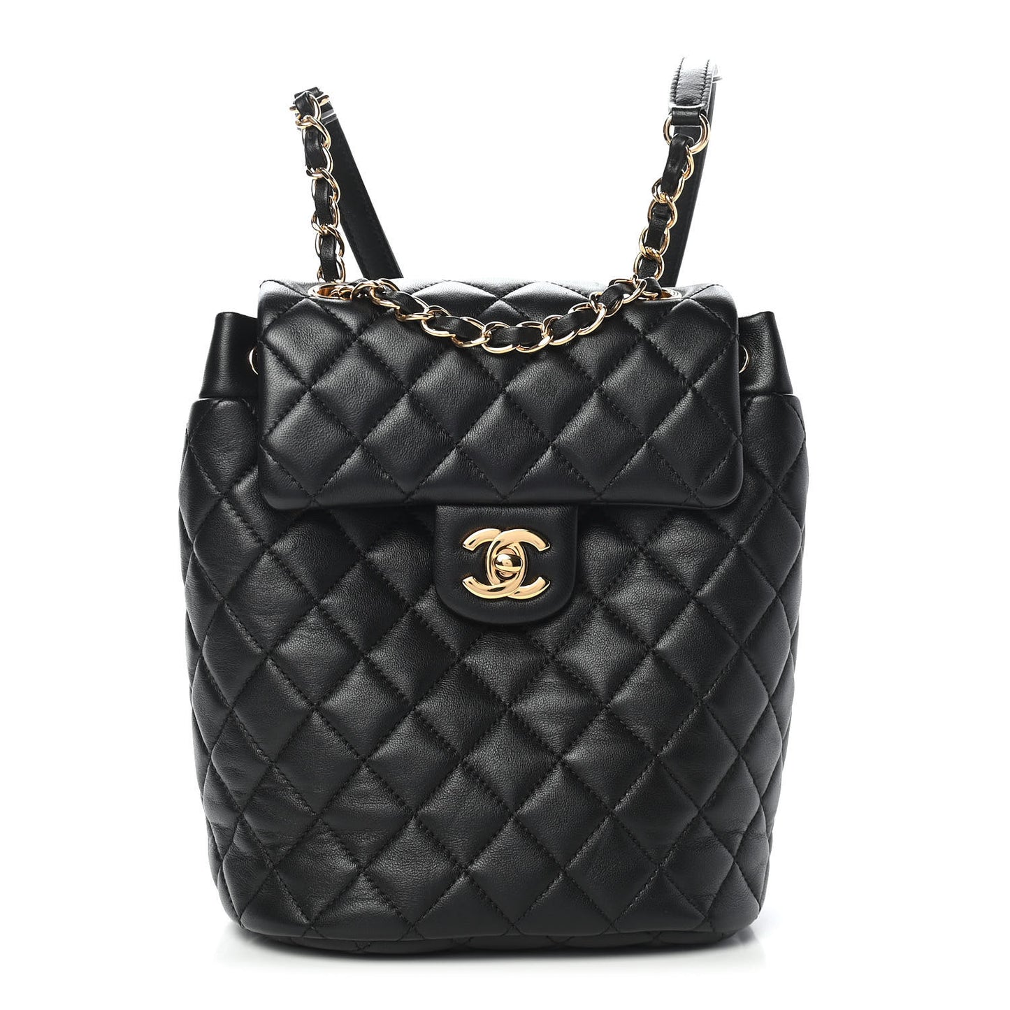Lambskin Quilted Mini Urban Spirit Backpack Black