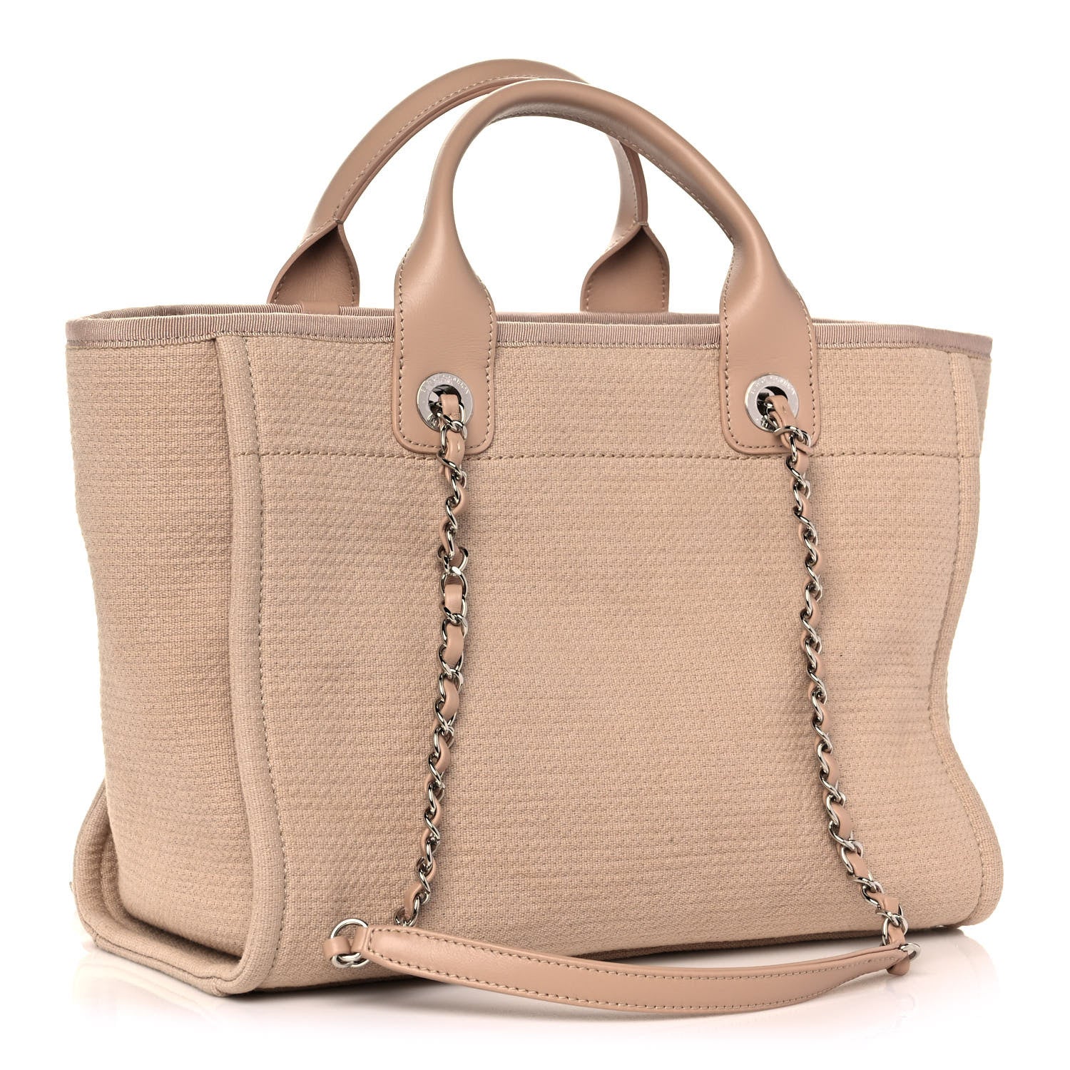 Chanel Mixed Fibers Small Deauville Tote Beige 4 of 15