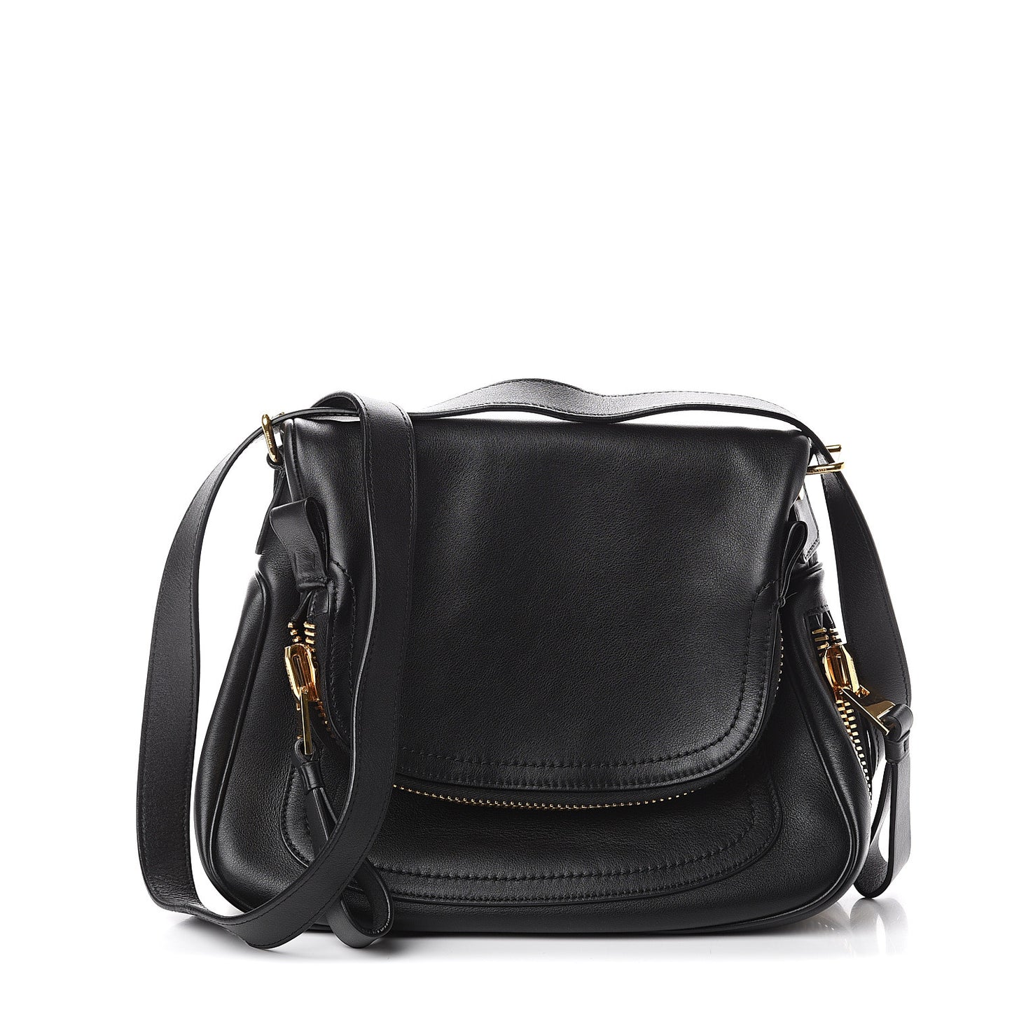 Calfskin Medium Jennifer Crossbody Bag Black