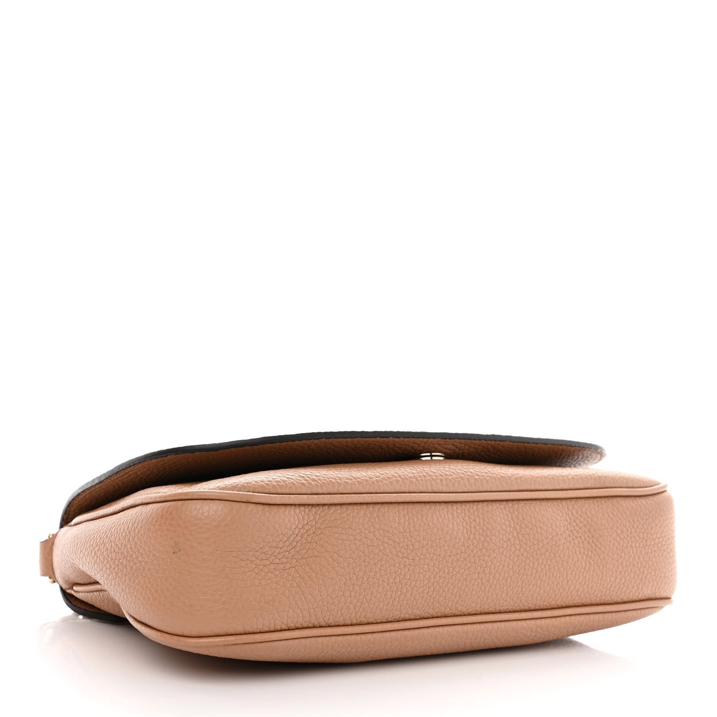 Pebbled Calfskin Medium Soho Flap Crossbody Camelia