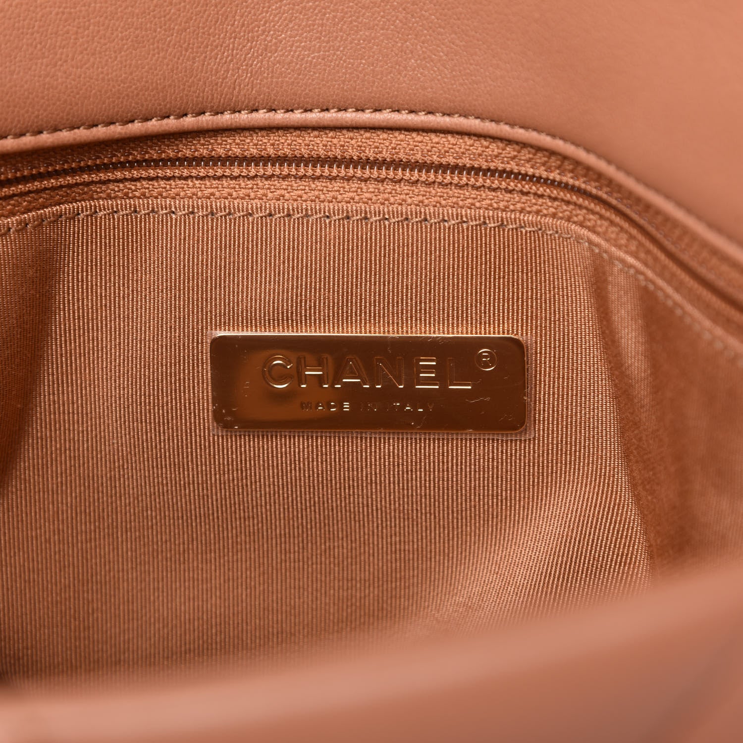 Chanel Lambskin Quilted Medium Chanel 19 Flap Brown 8 of 11