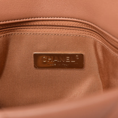 Chanel Lambskin Quilted Medium Chanel 19 Flap Brown 8 of 11