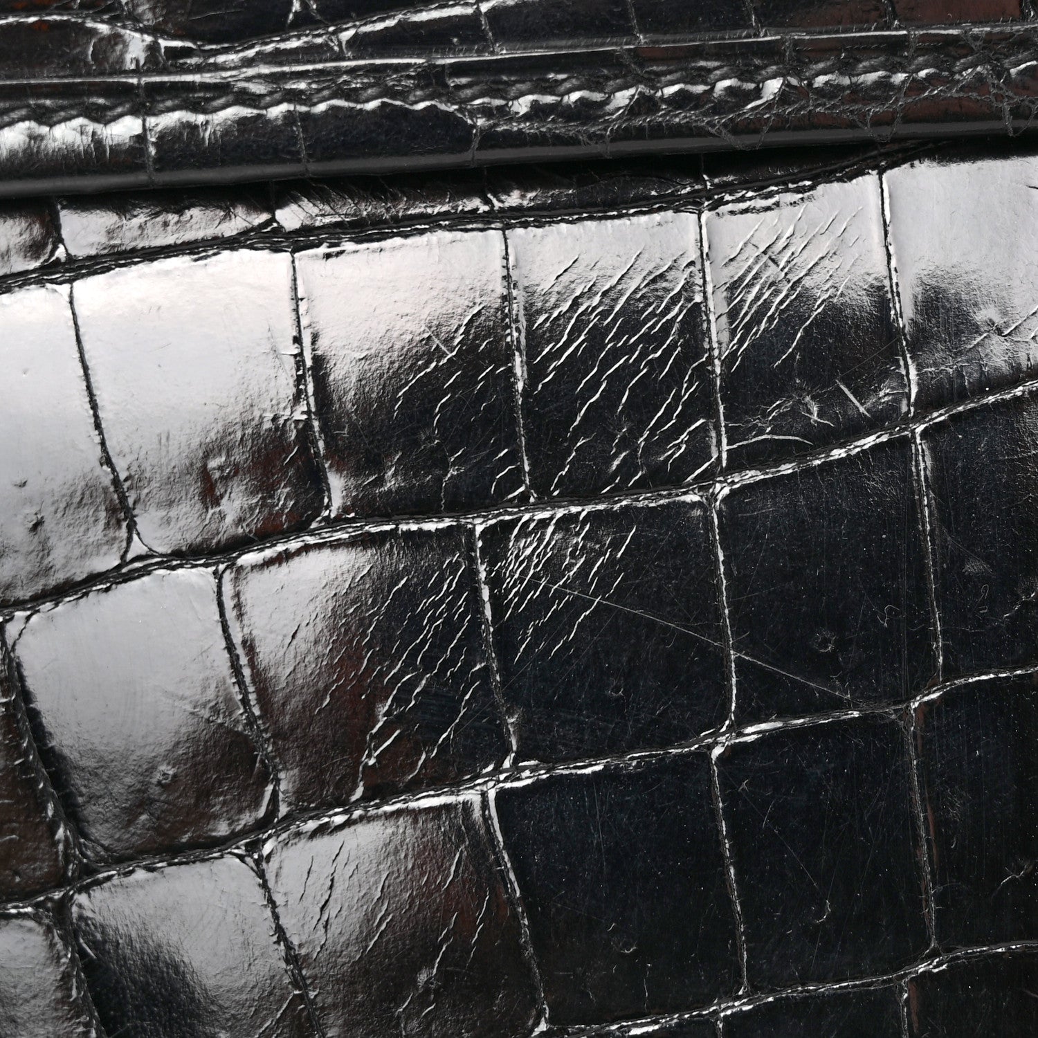 Hermes Shiny Niloticus Crocodile Jige Elan 29 Clutch Black 9 of 9