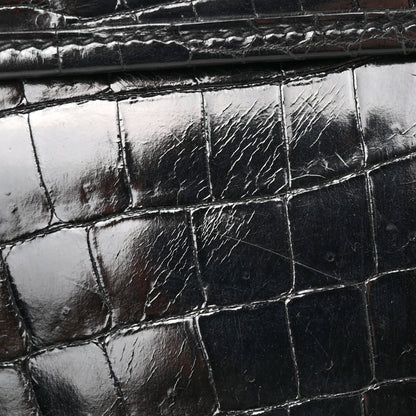 Hermes Shiny Niloticus Crocodile Jige Elan 29 Clutch Black 9 of 9