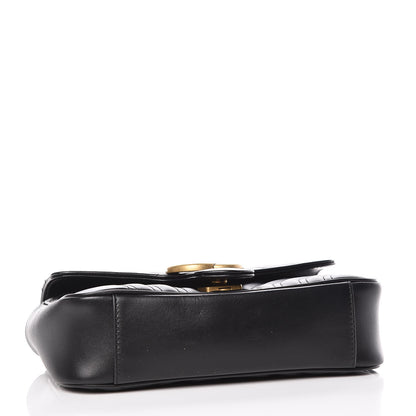 Gucci Calfskin Matelasse Mini GG Marmont Shoulder Bag Black 4 of 10