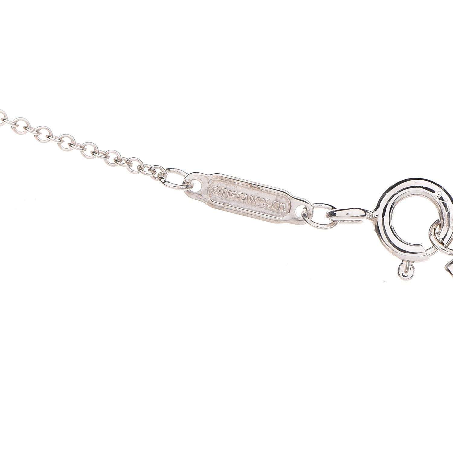 Tiffany Sterling Silver Large T Smile Pendant Necklace 6 of 8