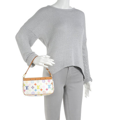 Louis Vuitton Monogram Multicolor Pochette Accessories White 2 of 8