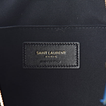 Saint Laurent Calfskin Matelasse Chevron Monogram Document Holder Black 6 of 9
