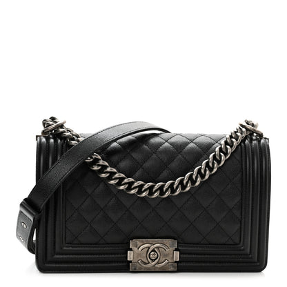 Chanel Caviar Quilted Medium Boy Flap Black 1 of 11